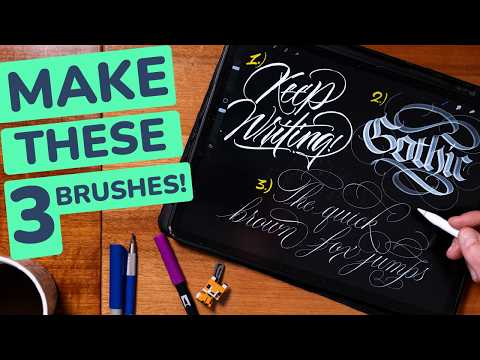 How to Make a Calligraphy Brush in Procreate (3 Brushes: Modern ...