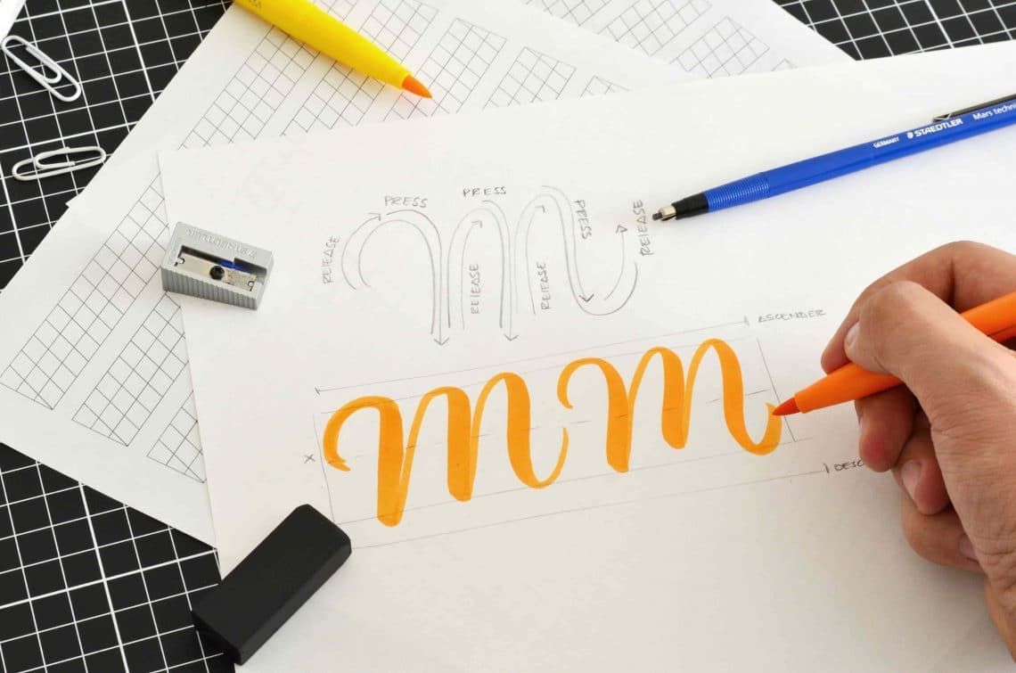 brush lettering for beginners, a step-by-step guide - Lettering Daily