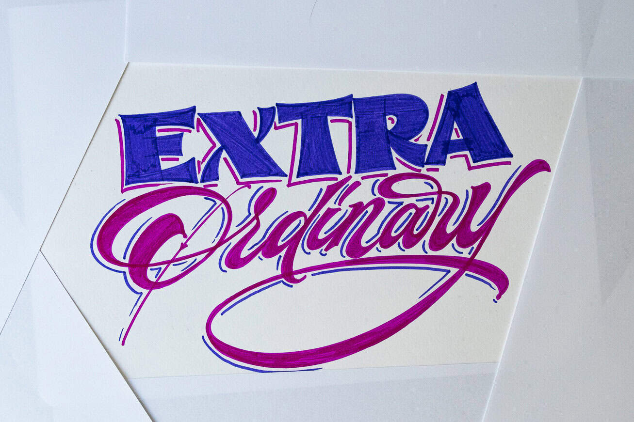 Stylized lettering: 'EXTRA Ordinary' in vibrant colors.