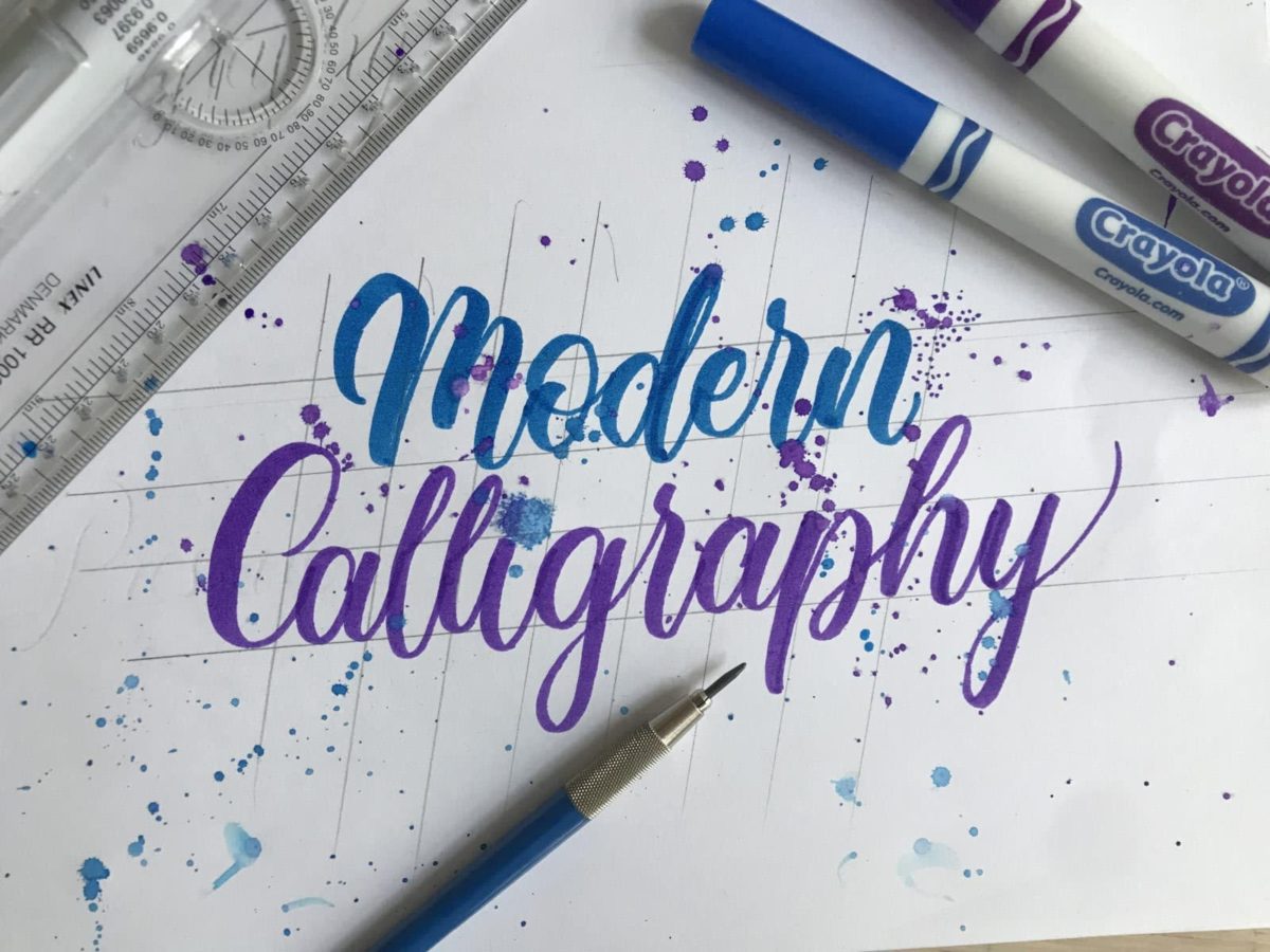 research written in calligraphy