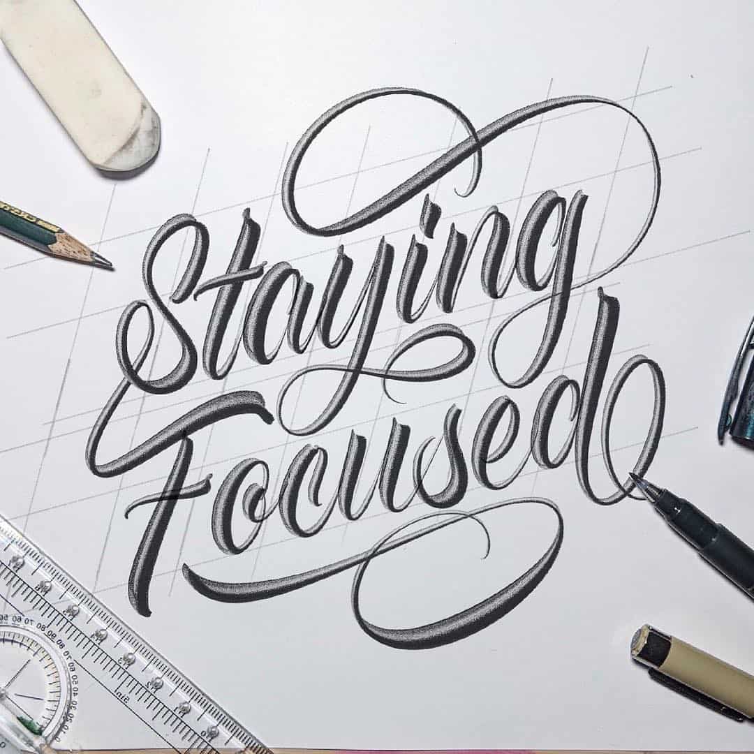 Modern calligraphy example 2 - Lettering Daily
