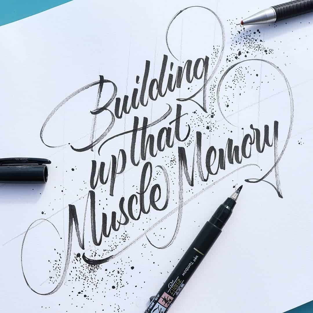 Modern calligraphy example 1 - Lettering Daily