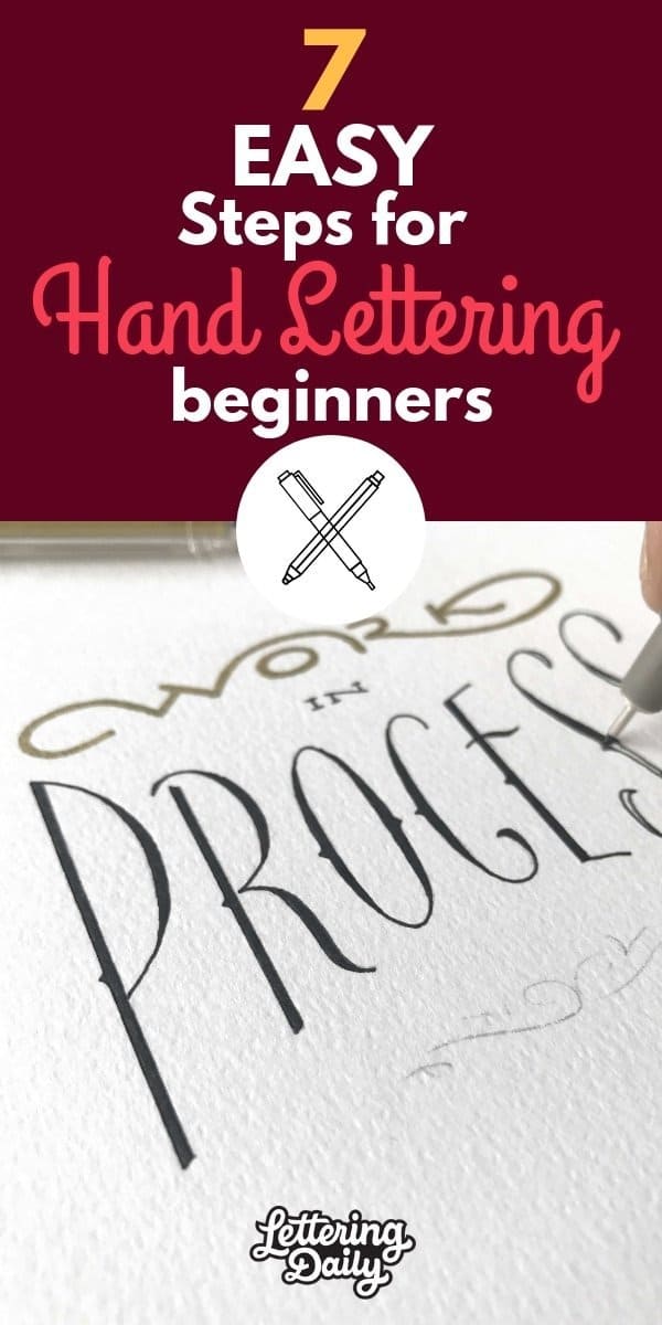 7 EASY steps for hand lettering beginners - Lettering Daily