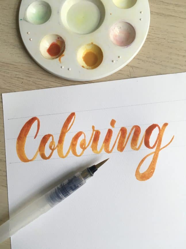HOW TO DO water brush lettering - Lettering Daily