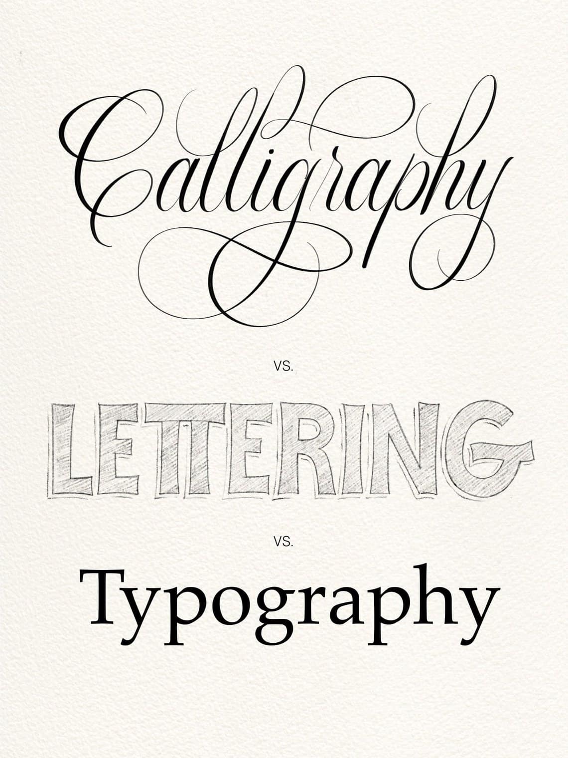 What is the difference between hand lettering and calligraphy - Lettering Daily