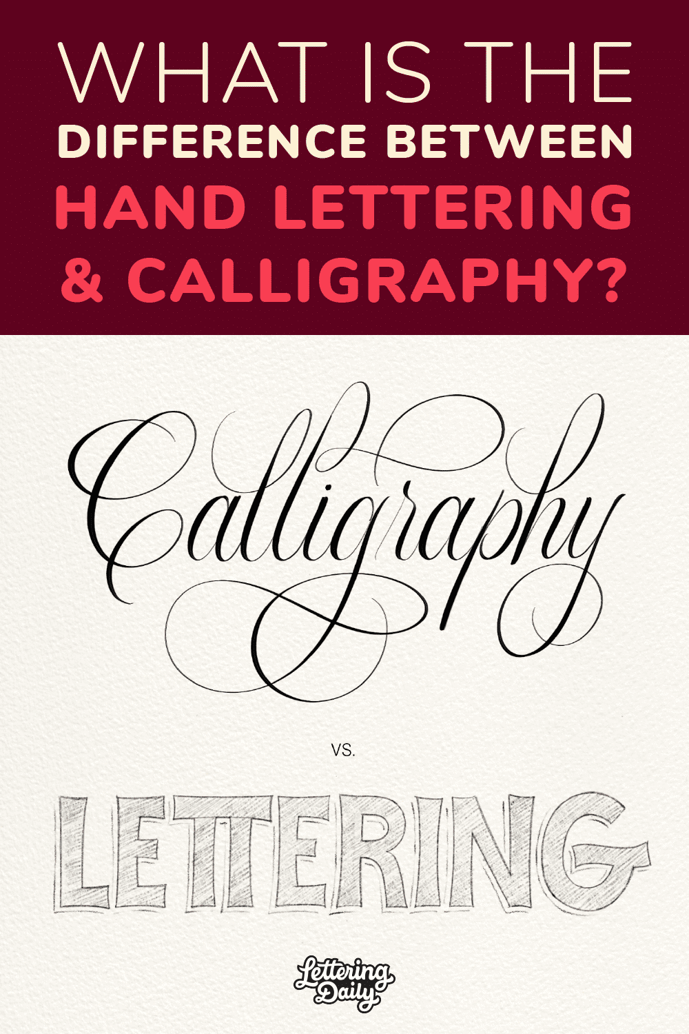 What is the difference between hand lettering and calligraphy - Lettering Daily