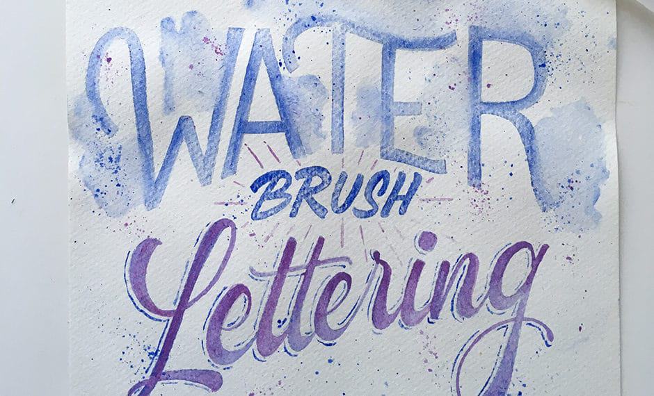 Water brush lettering Clearance
