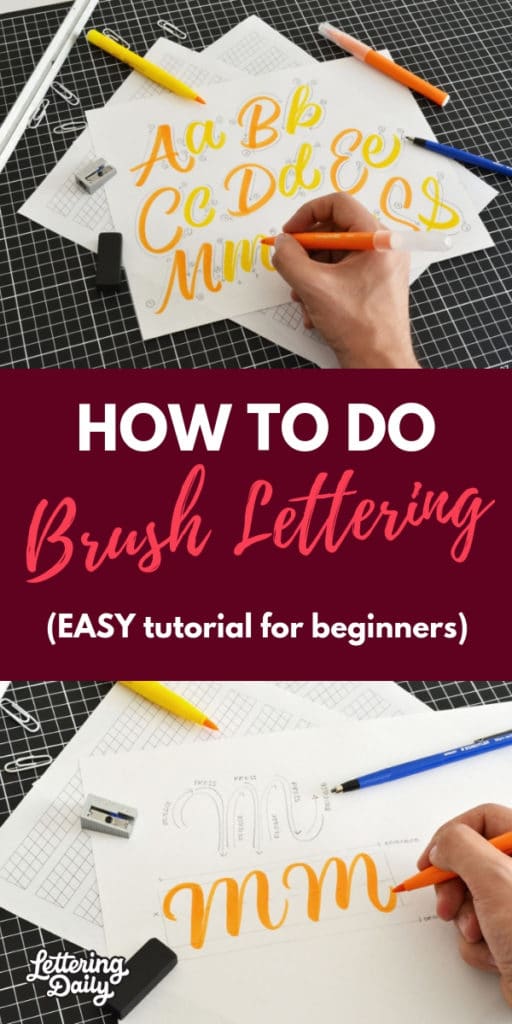 how to do brush lettering for beginners - lettering daily