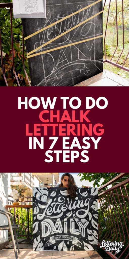 how to do chalk lettering in 7 easy steps - lettering daily