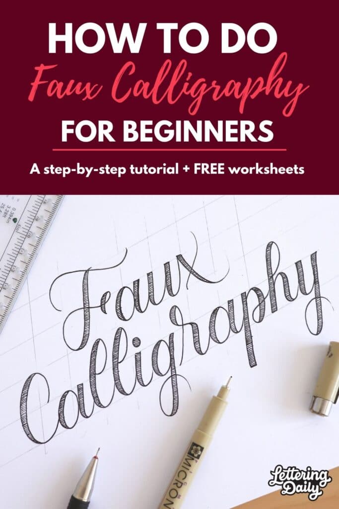 How to do faux calligraphy (UPDATED) 2020 - Lettering Daily