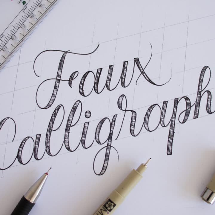 Download my Free Faux Calligraphy Worksheet (Small alphabets + many  styles!) – Surely Simple