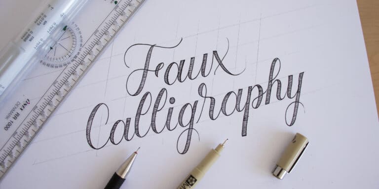 Faux Calligraphy for beginners tutorial - Lettering Daily