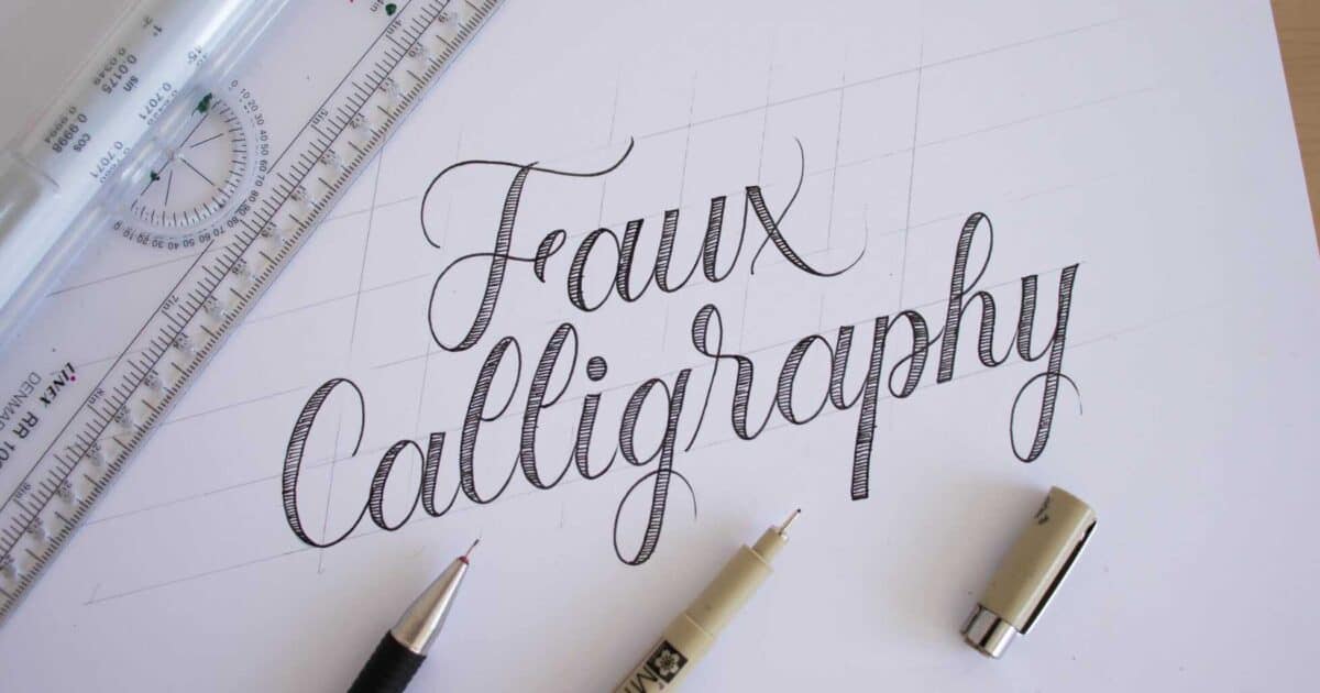 How to Do Faux Calligraphy (+FREE Worksheets) | Lettering Daily