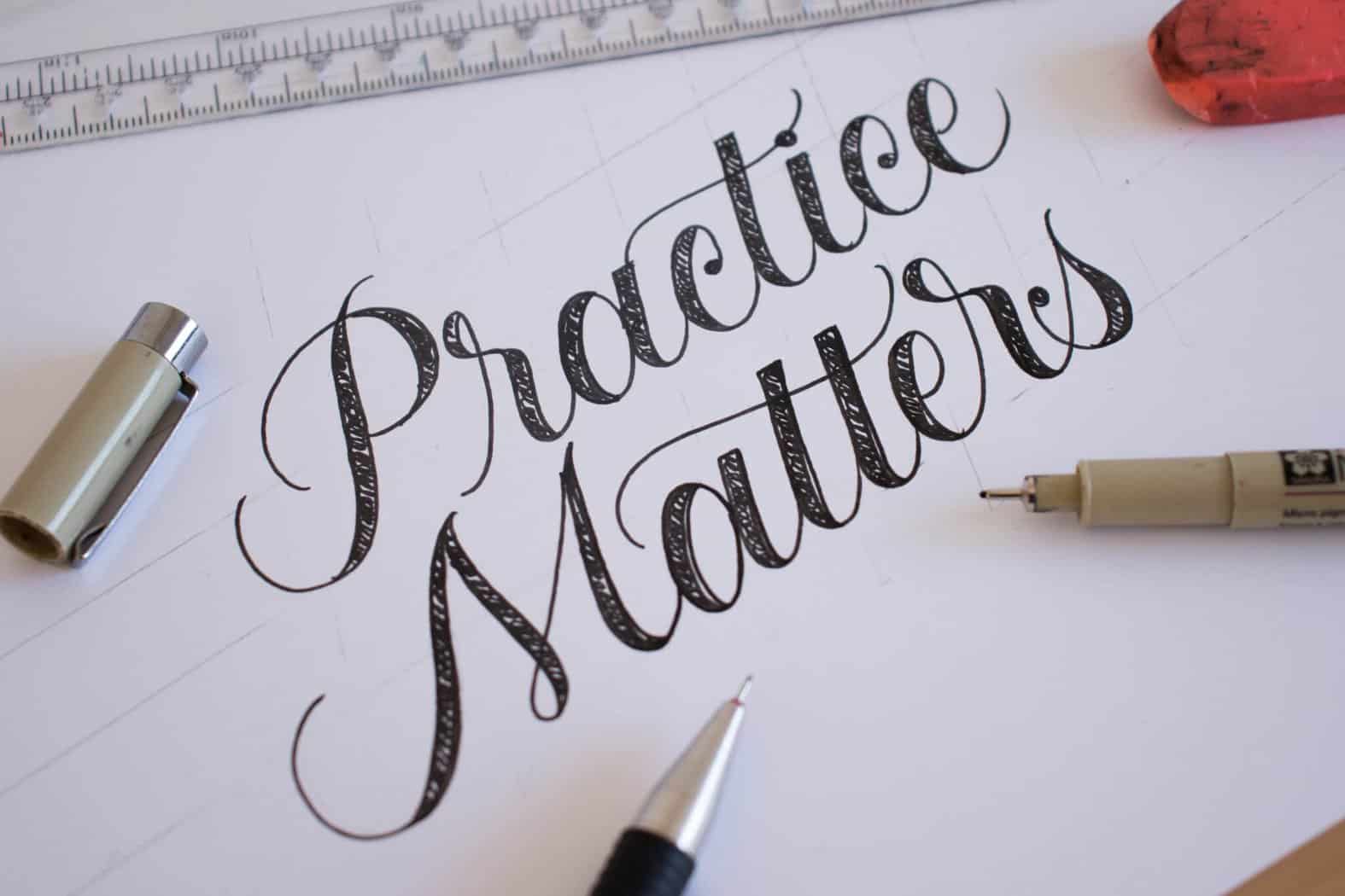 Faux Calligraphy for beginners tutorial - Lettering Daily