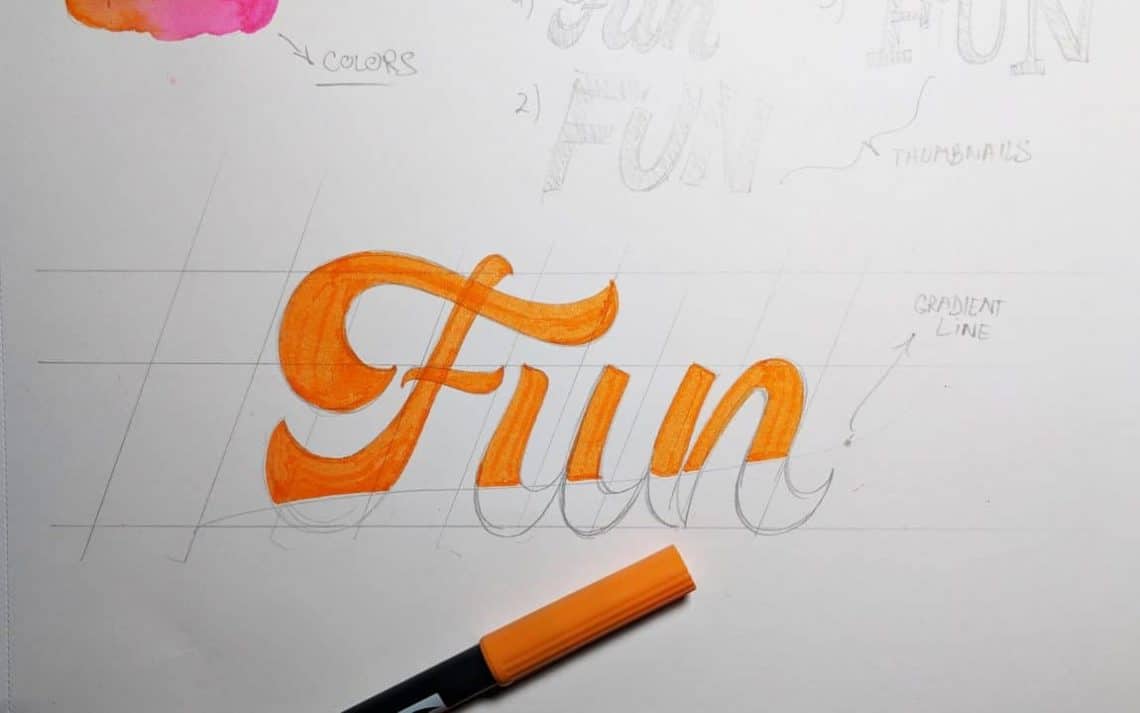 5 ways you can add a gradient effect to your lettering - Lettering Daily