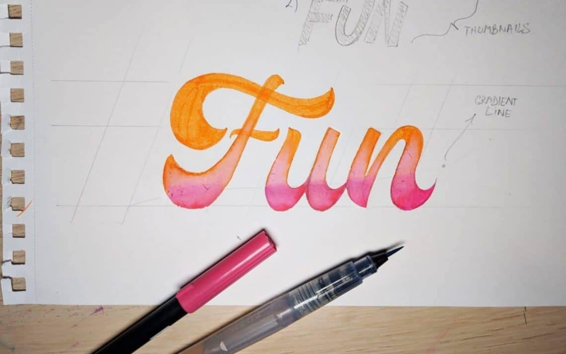 5 ways you can add a gradient effect to your lettering - Lettering Daily