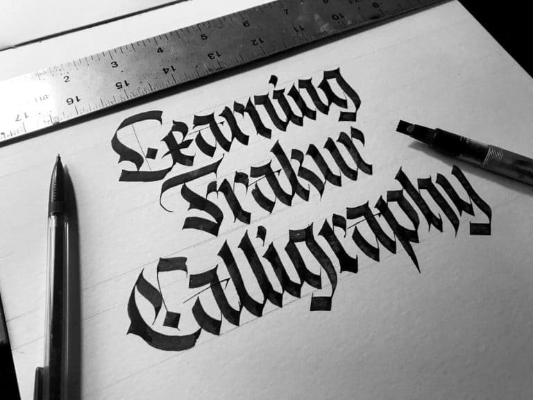 Fraktur Calligraphy Tutorial for Beginners (+FREE Worksheets)