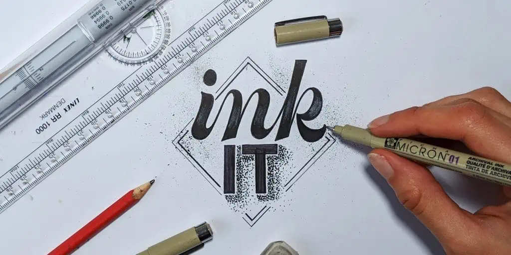 5 EASY tips to improve your hand lettering inking