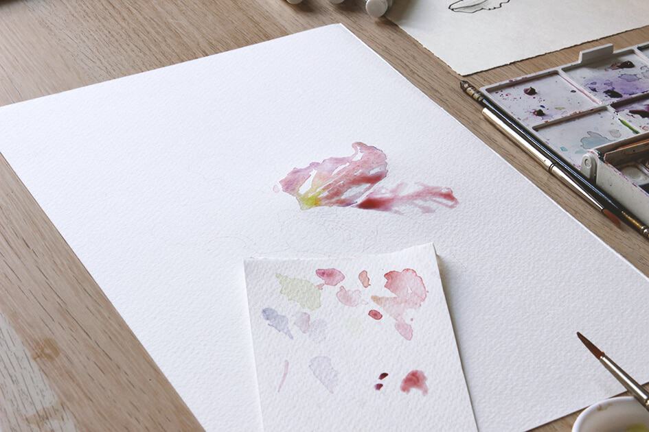 How to create watercolor flowers - Lettering Daily