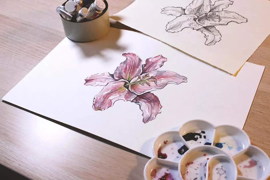 2019-04-05 13.30.58 How to create watercolor flowers - Lettering Daily