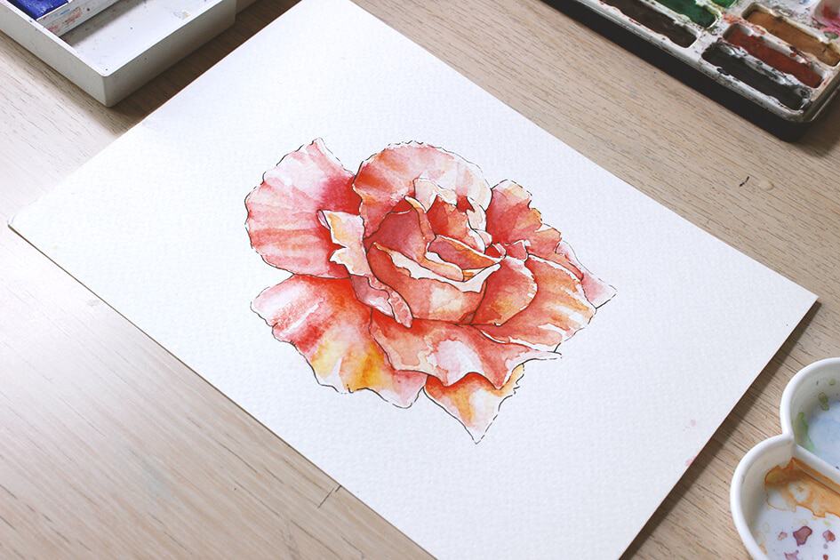 How to create watercolor flowers - Lettering Daily