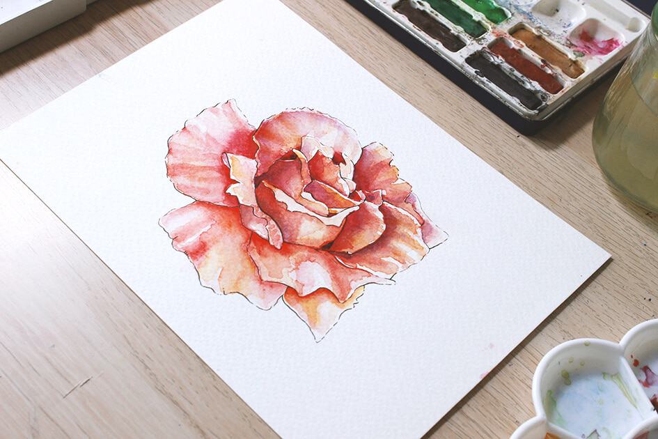 How to create watercolor flowers - Lettering Daily