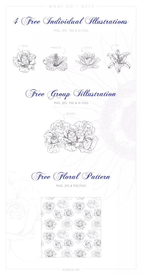 Freebie How to create watercolor flowers - Lettering Daily
