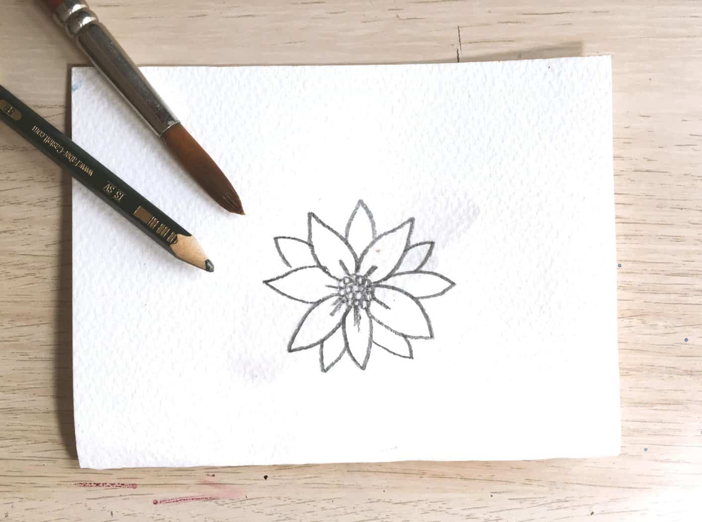 How to create watercolor flowers - Lettering Daily