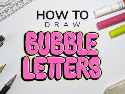 How To Draw Bubble Letters Step By Step Tutorial Lettering Daily