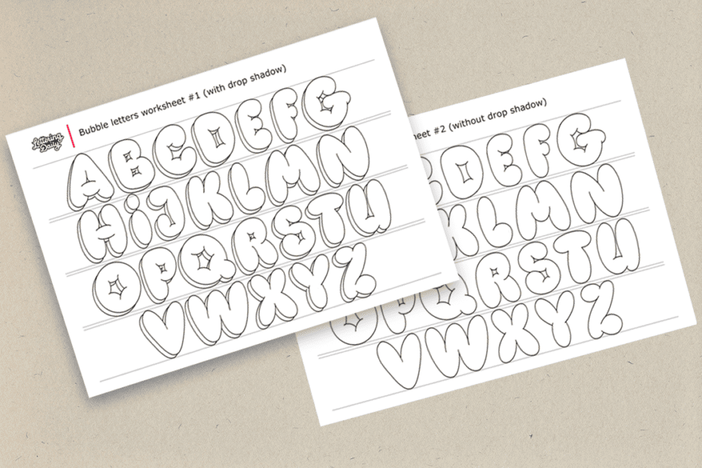 free printable bubble letters worksheets