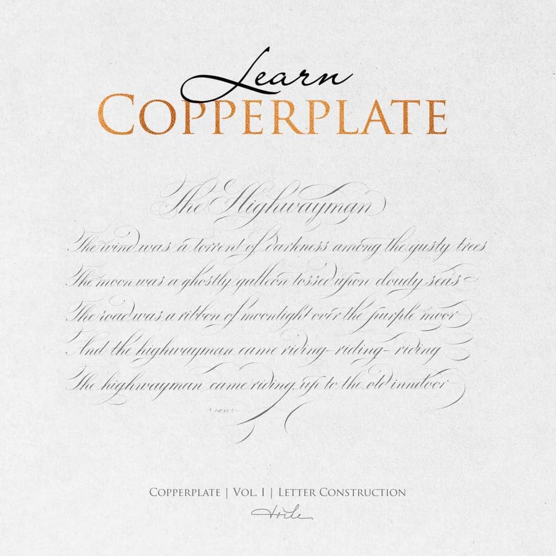 Copperplate Calligraphy Worksheet Set