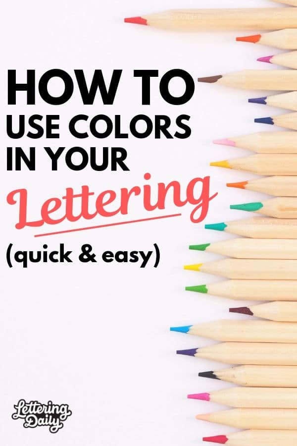 How to color your lettering - Lettering Daily