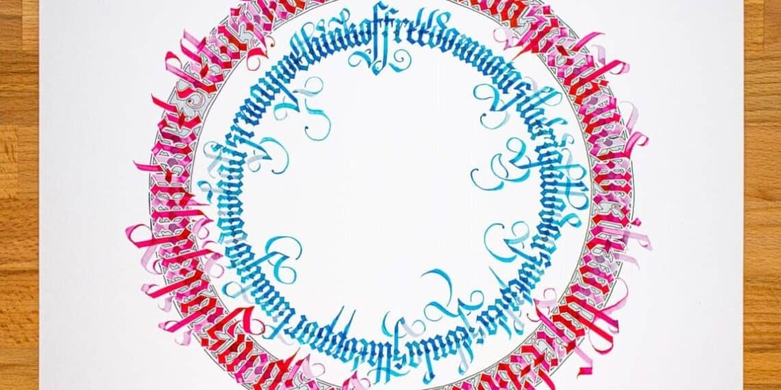 final result of the calligram tutorial