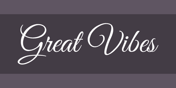 Great Vibes Font Cover
