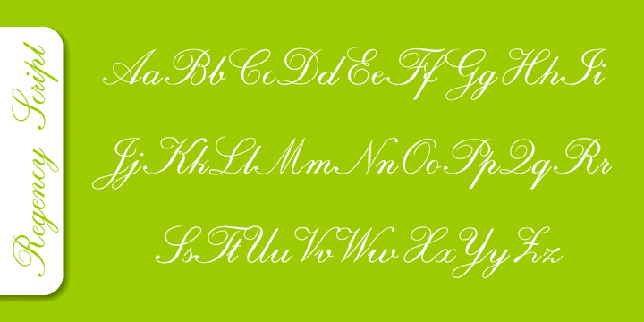 Regency font cover