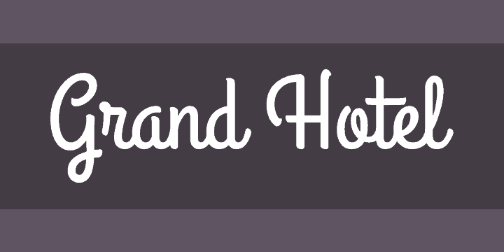 grand hotel font