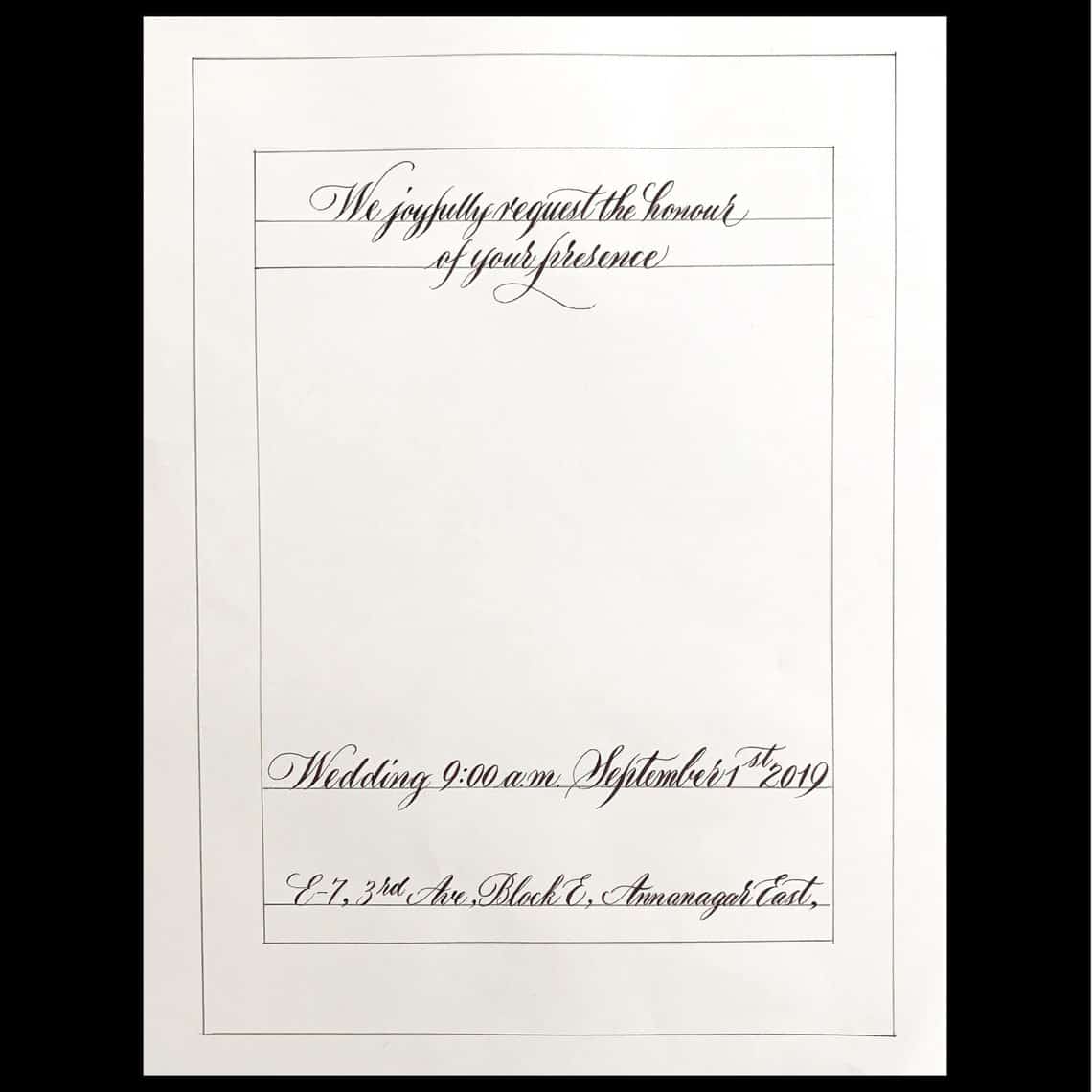 How To Make Calligraphy Wedding Invitations - Lettering Daily