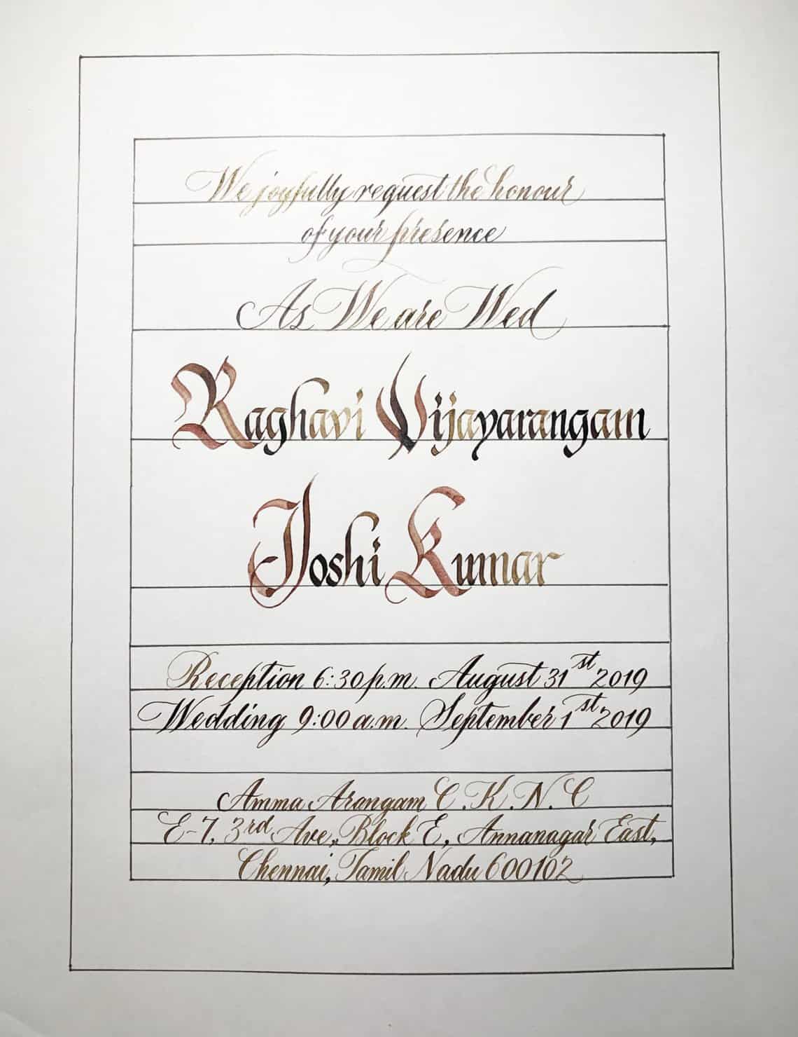 How To Make Calligraphy Wedding Invitations - Lettering Daily