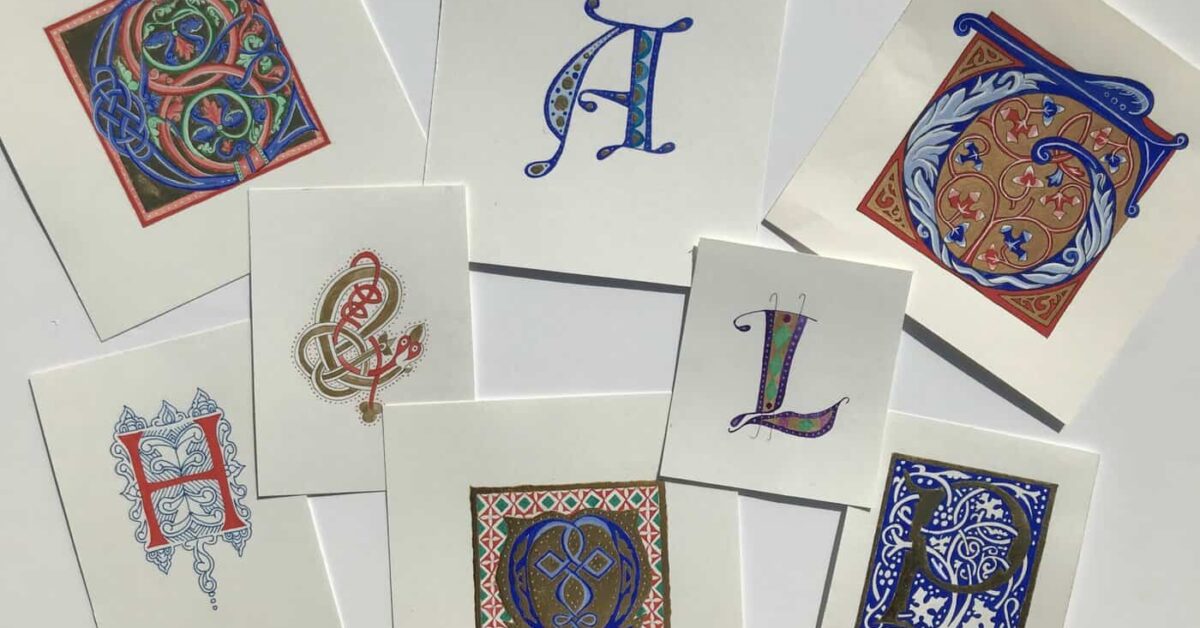 How to draw illuminated letters - Lettering Daily