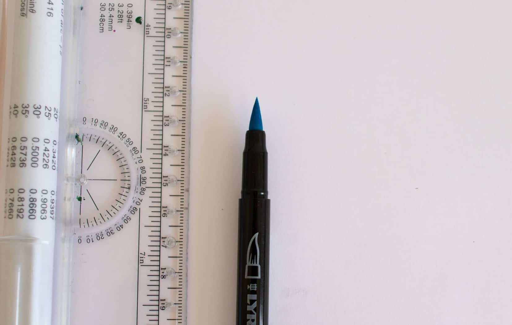 Brush pen nib size sample - Lyra brush pen