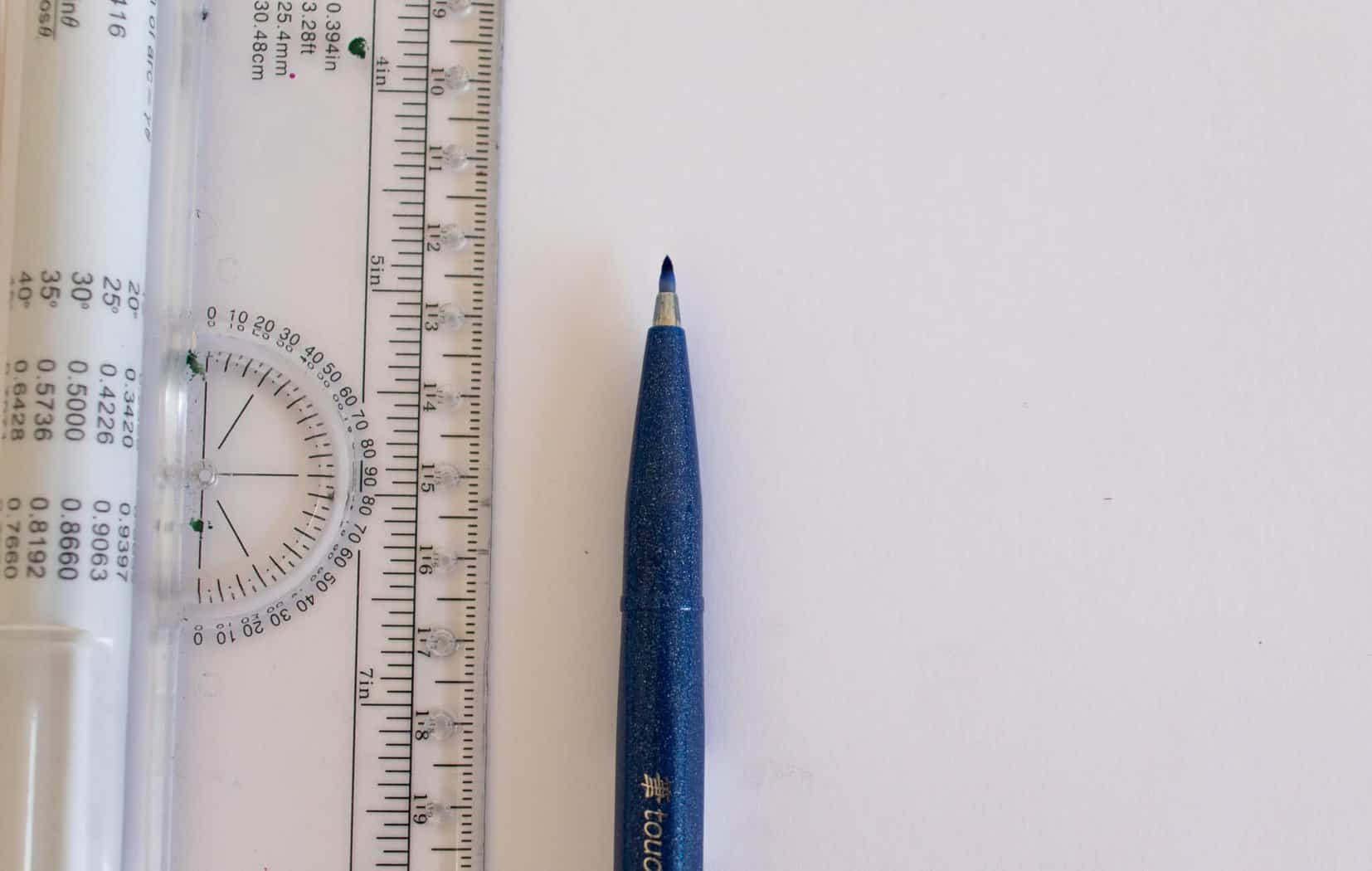Brush pen nib size sample - Pentel fude touch