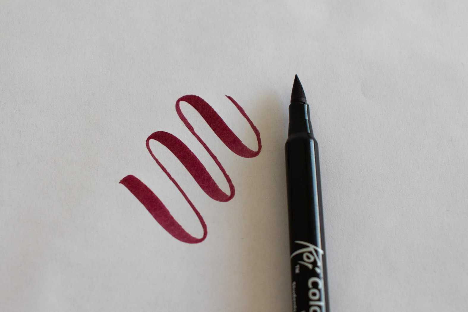 ink flow sample - Sakura Koi brush pen