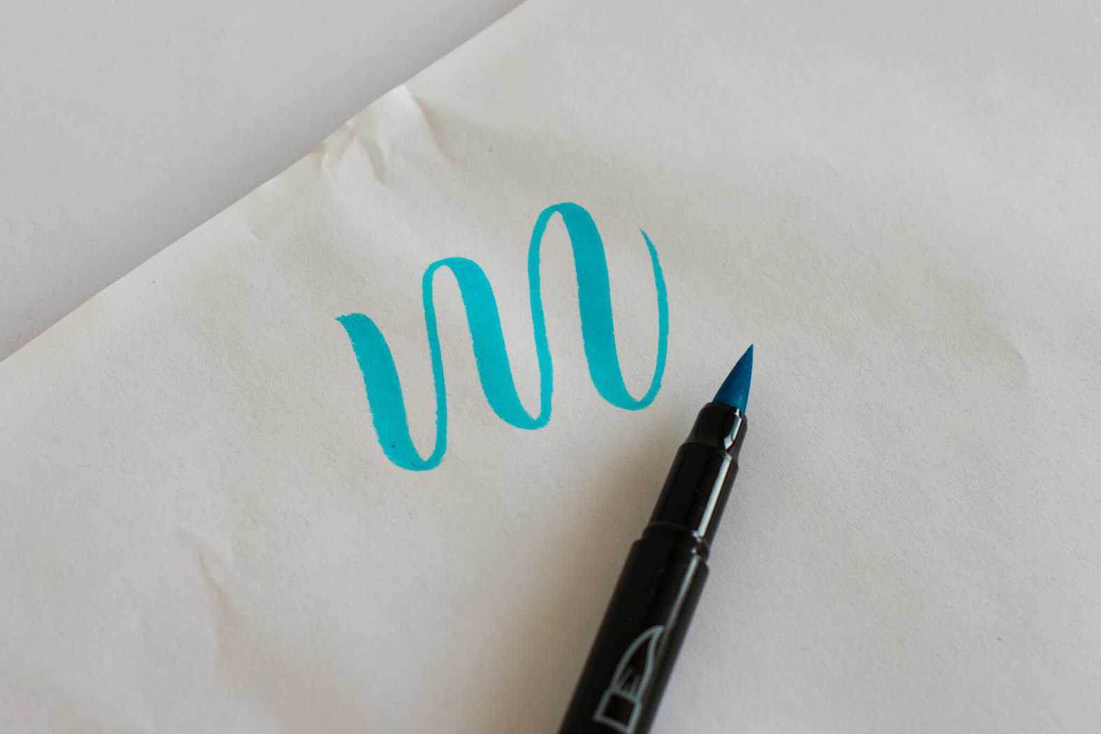 ink flow sample - Lyra brush pen