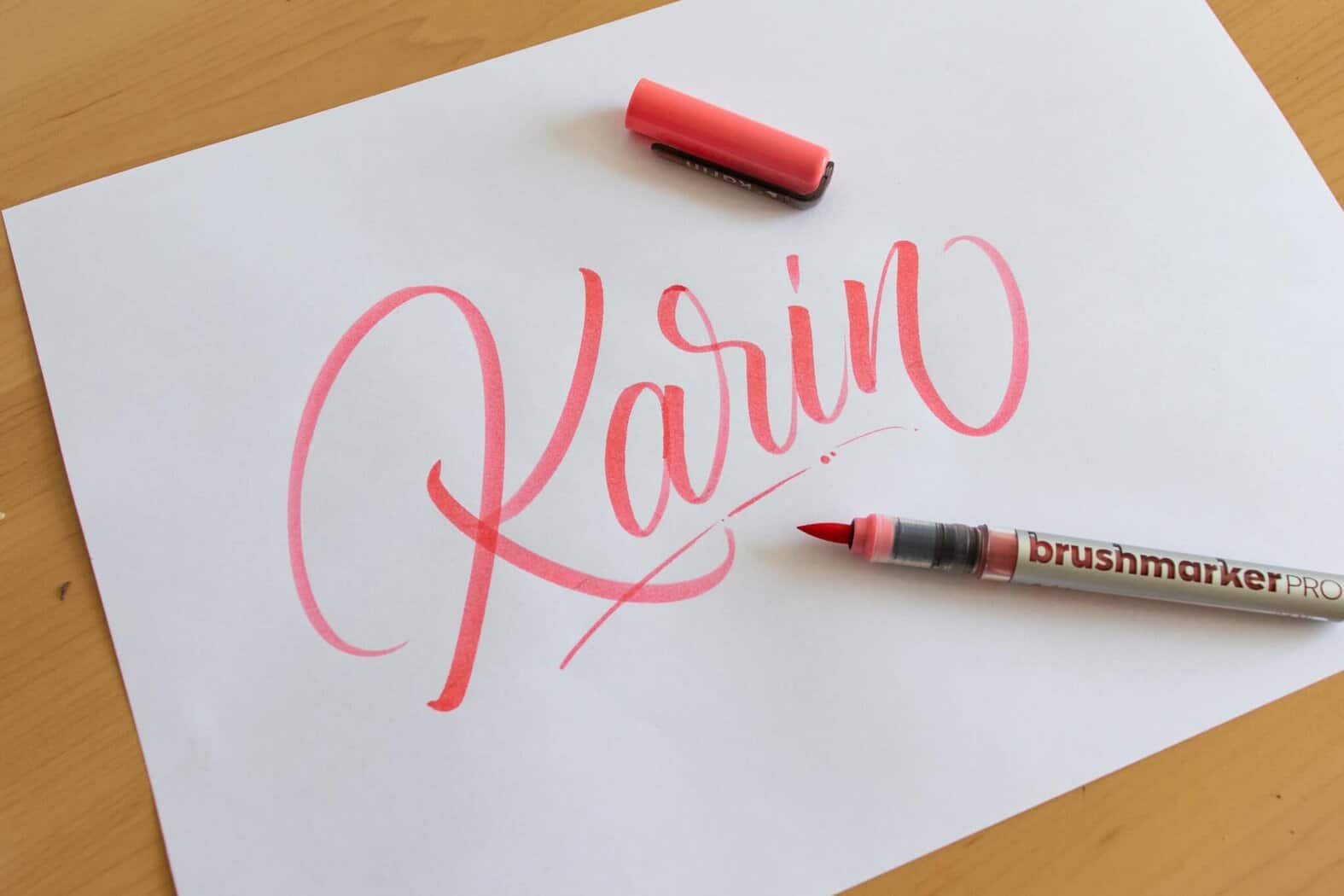 Karin Brushmarker PRO - sample calligraphy