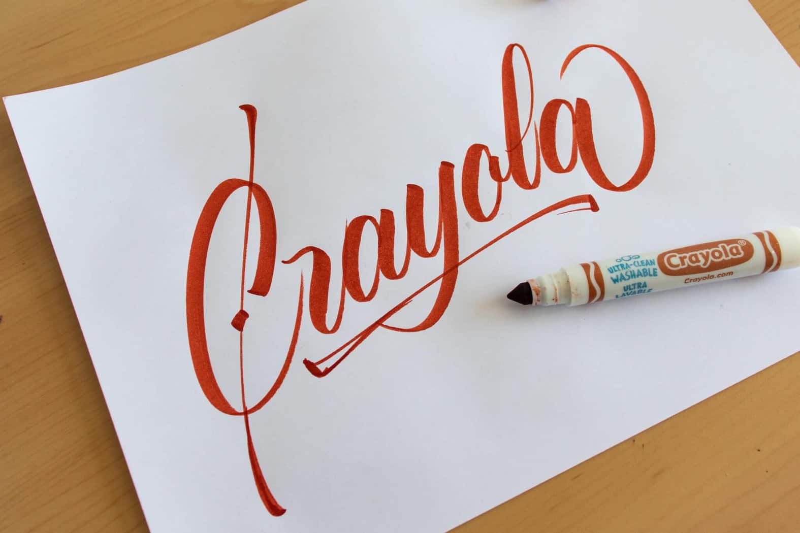 Crayola Marker - sample calligraphy