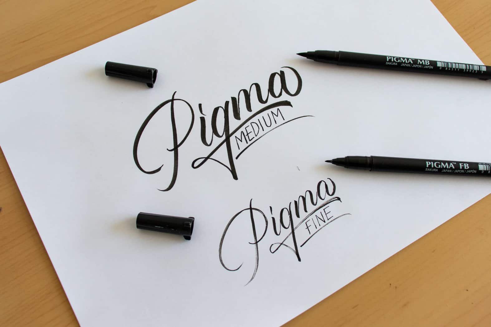 Pigma Sakura Professional brush pen - sample calligraphy