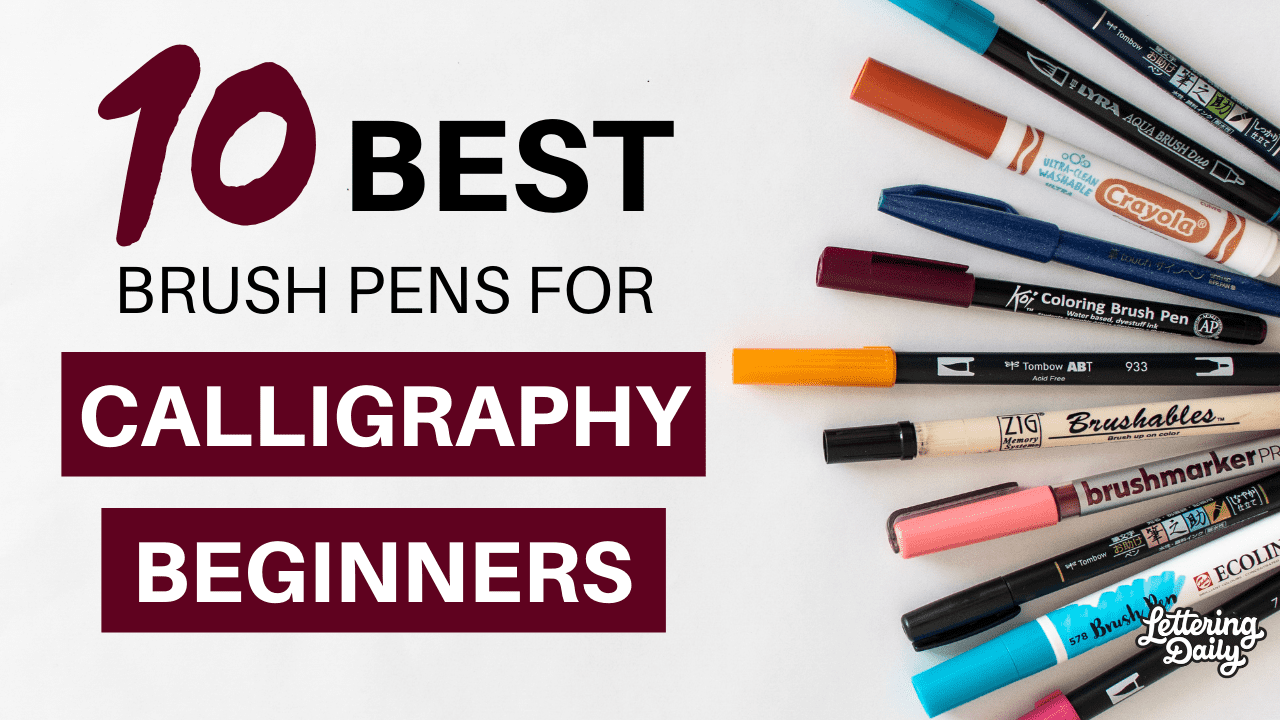 Pack of 10 Quality Brush Fibre Pens 