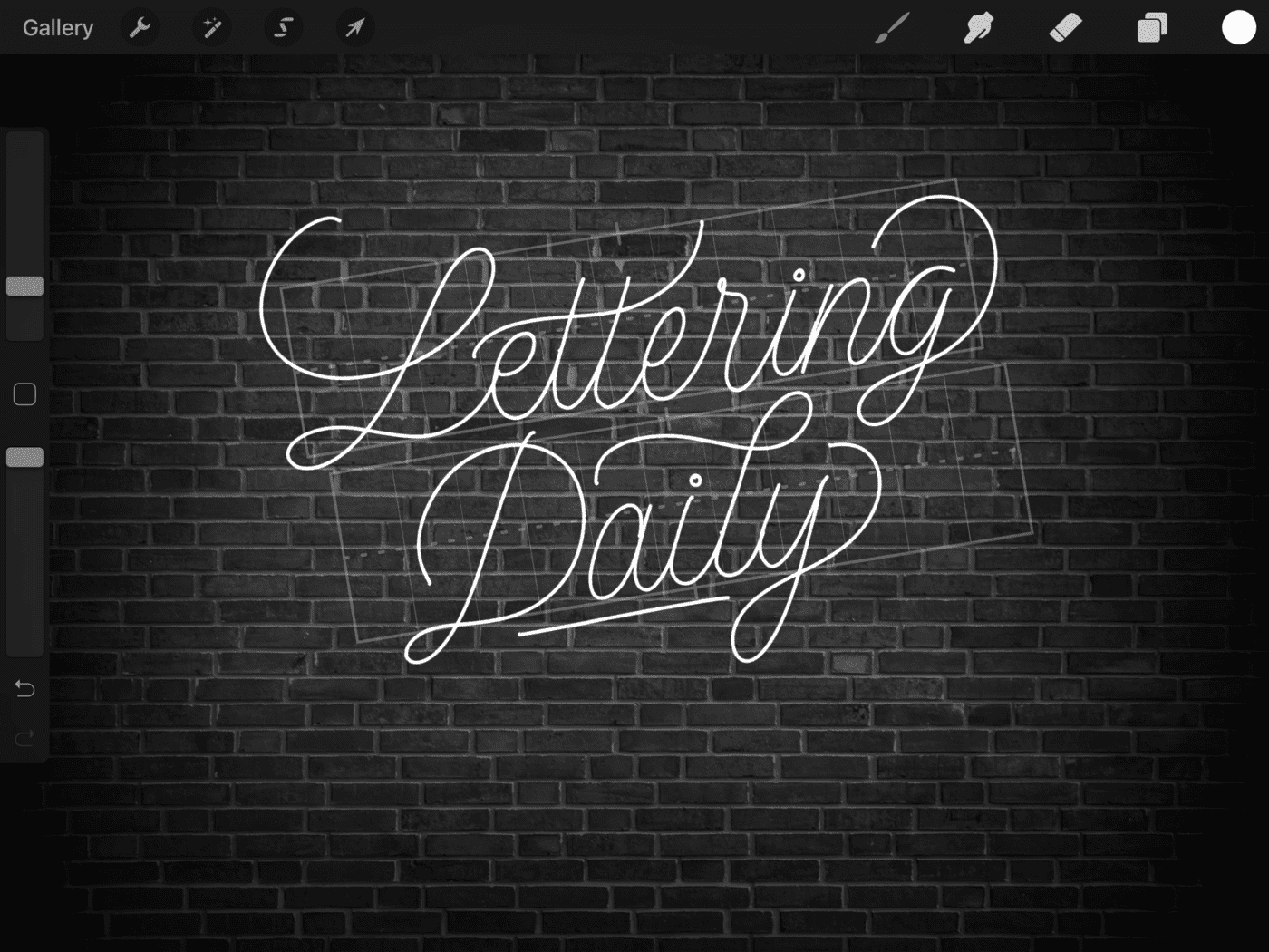 How To Create Neon Lettering In Procreate - Lettering Daily