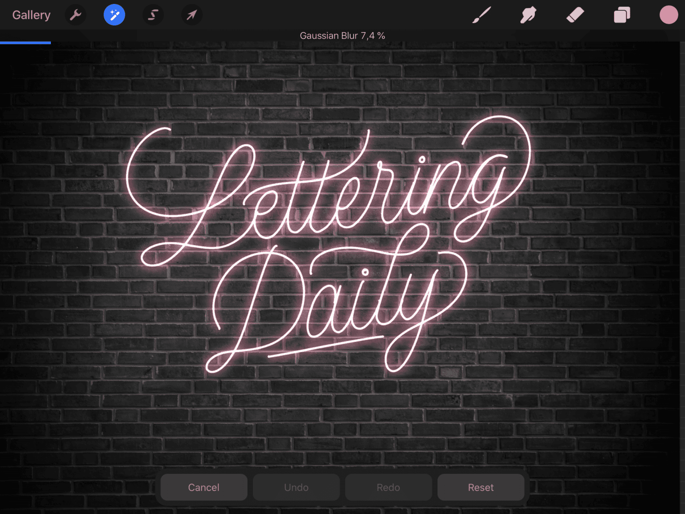 How To Create Neon Lettering In Procreate - Lettering Daily