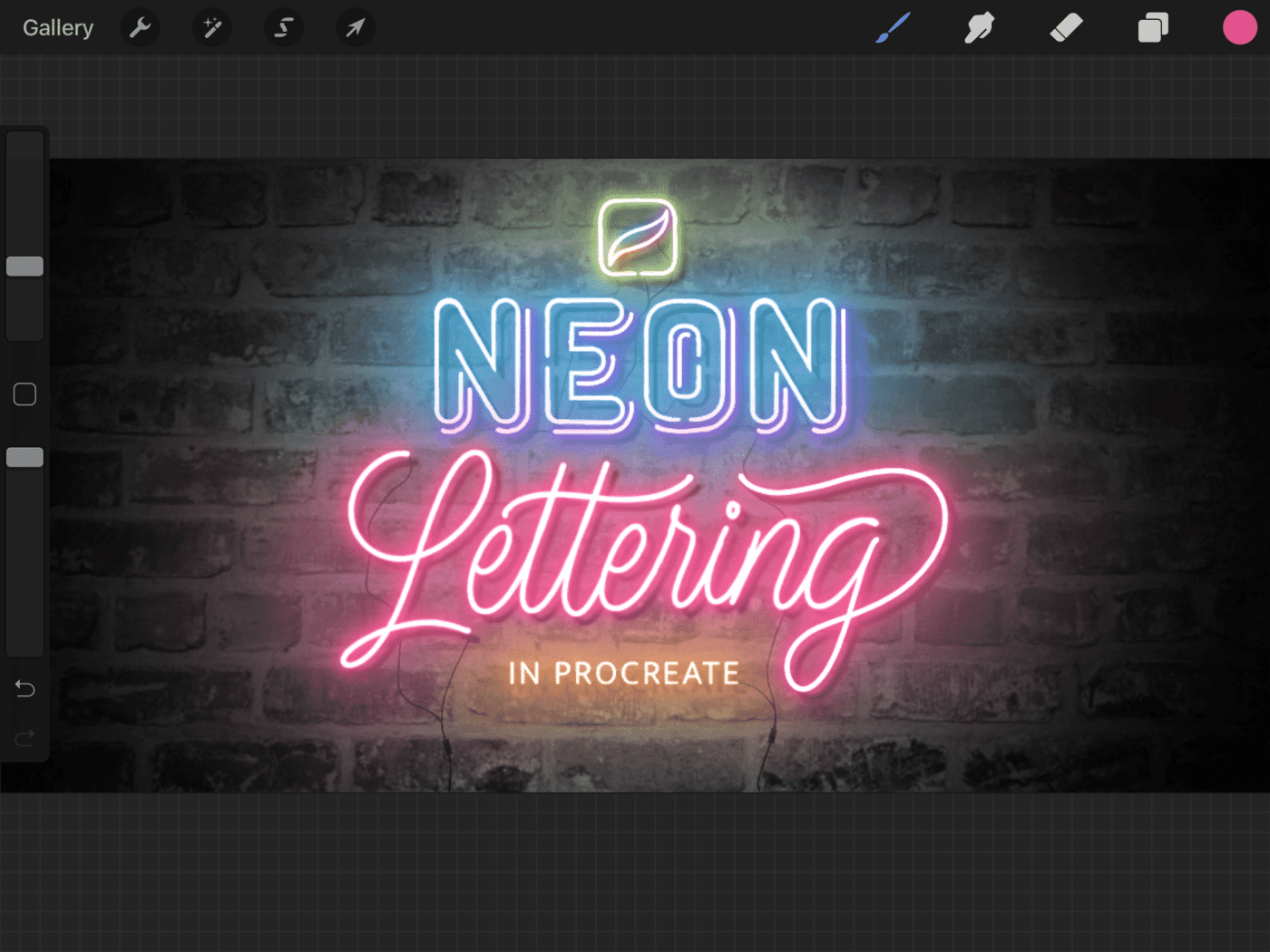 How To Create Neon Lettering In Procreate - Lettering Daily